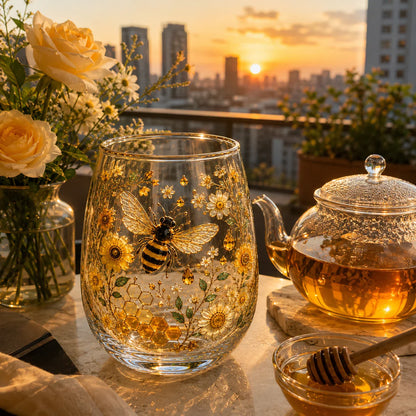 ☀️ Sweetness, Hope & Joy 🐝 2026 Limited Edition Honey Bee Garden Glass Tea Cup