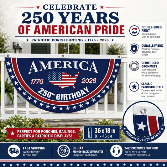 Flash Sale 60% OFF⭐Veteran Made - USA 250 YEARS COMMEMORATIVE BANNER
