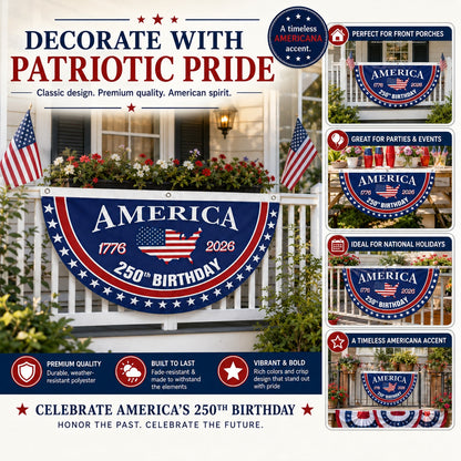 Flash Sale 60% OFF⭐Veteran Made - USA 250 YEARS COMMEMORATIVE BANNER