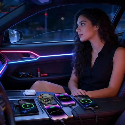 ⚡ 30W PD Car Charger & Bluetooth 5.3 FM Transmitter – Bass Booster & RGB Light – Wireless MP3 Radio Adapter 🎵