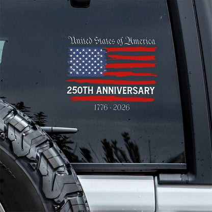 USA 250th Anniversary Semiquincentennial 1776-2026 Car Window Decal Sticker