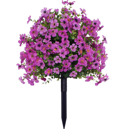 23" Artificial Topiary Ball Trees with Flowers and Ground Spikes