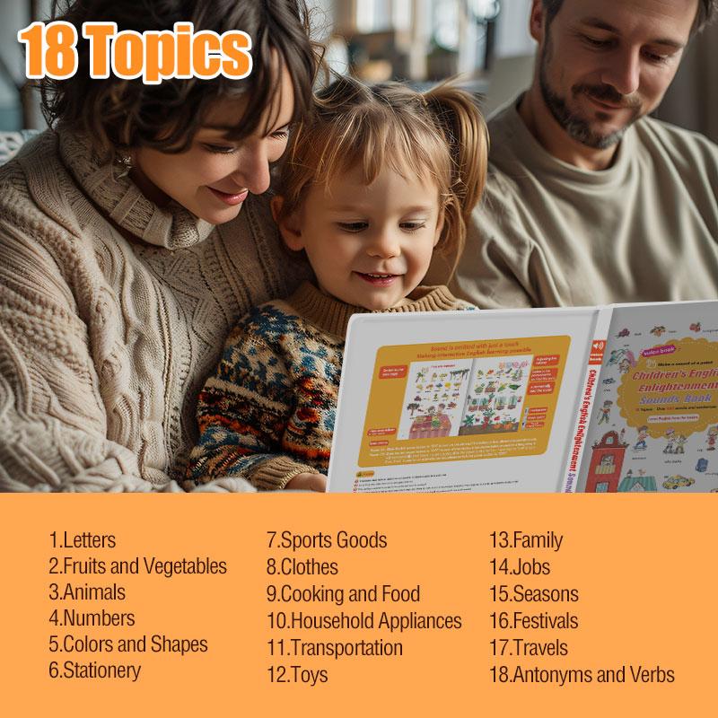 500-Word Audio Learning Book for Toddlers – Tap & Master Vocabulary in 18 Everyday Topics