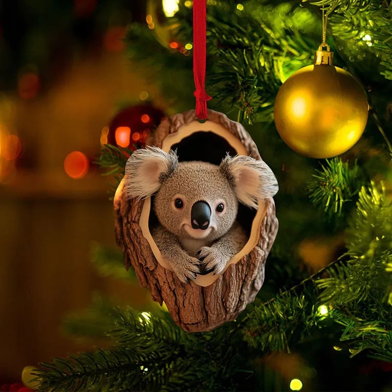 💖Not Just for Christmas Tree! Handmade Owl Ornaments & Raccoon Decorations, Matchable with Porch/Window Sill/Gift Wrapping🎁