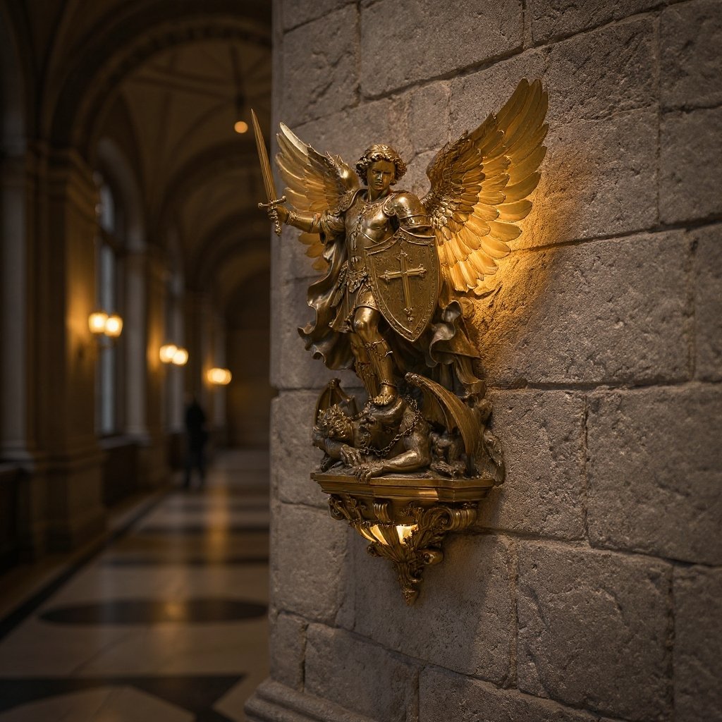 😇 2026 Archangel Michael Wall Lamp – Guardian of Light & Valor ⚔️🛡️
