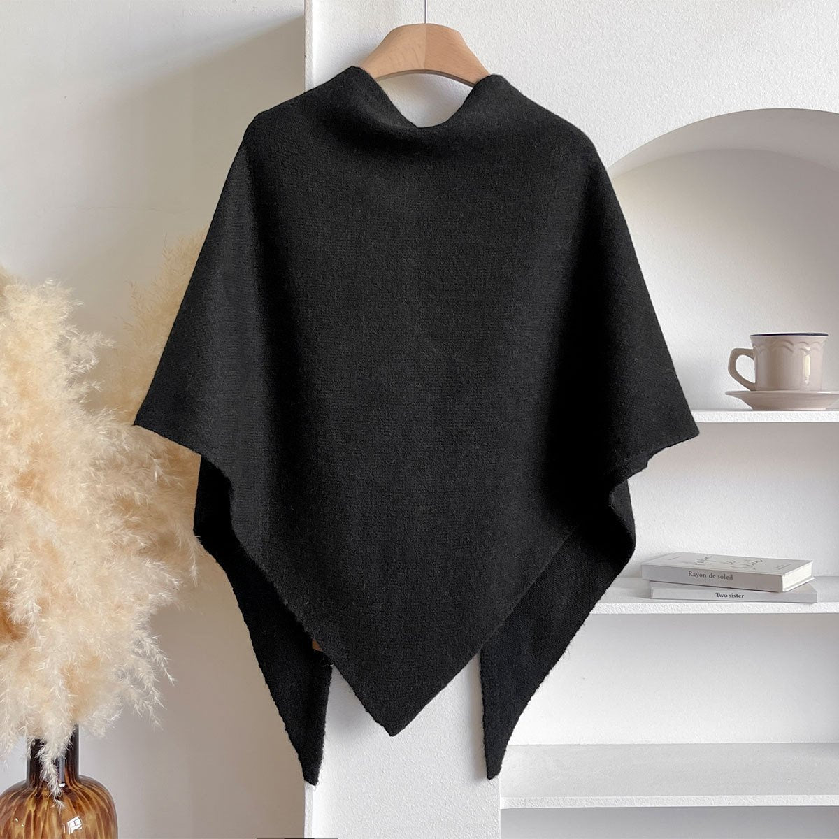 💕Elegant Women's Solid Color Wool Blend Shawl-Timeless Solid Hue for All Looks