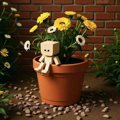 🎁Last Day 50% OFF🔥Handmade Charming Little Wooden Figure That Sways with 12PCS Magnetic Expressions