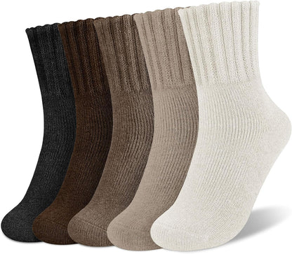 🔥LAST DAY 49% OFF -5 Pairs Women's Solid Mid-calf Socks