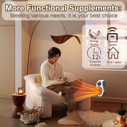 Last Day 49% OFF🔥Remote controllable Wall Outlet Space Heater with LED
