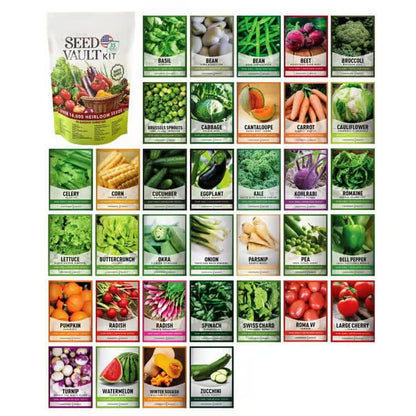 🔥Last Day 49% OFF🥒🍅Vegetable Seed Vault Kit | 35 Variety Pack