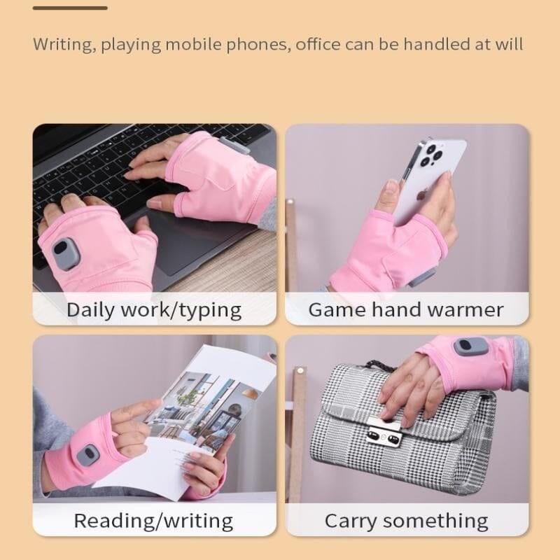 🔥Last Day 49% OFF💖✨Smart Thermostatic Heated Fingerless Gloves | Warm + Flexible + All-Day Cozy 🤗