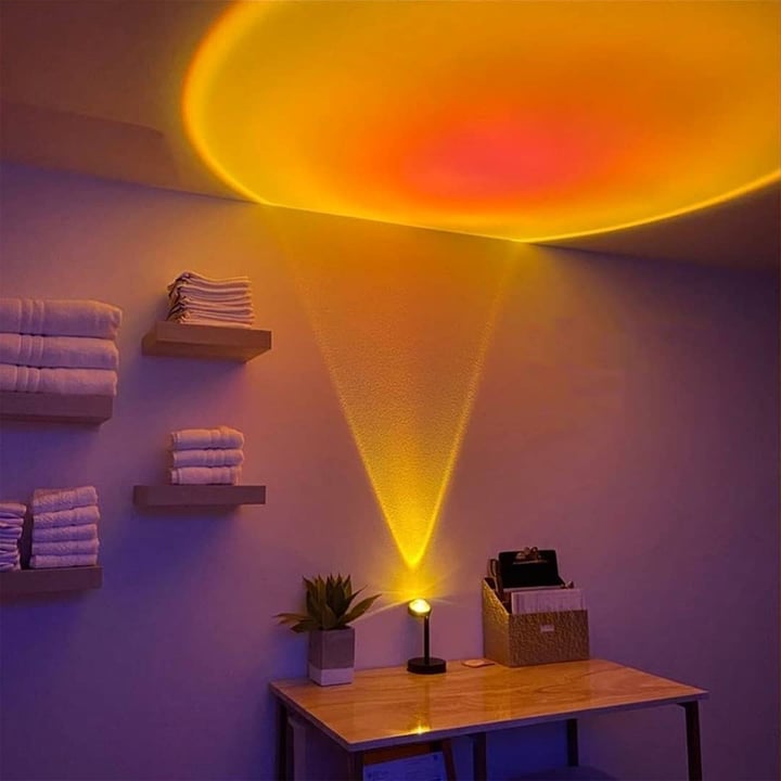 ✨16 Colors Sunset Lamp Projector- LED Rainbow Night Light for Photography,Party,Home Decor, Xmas Gift