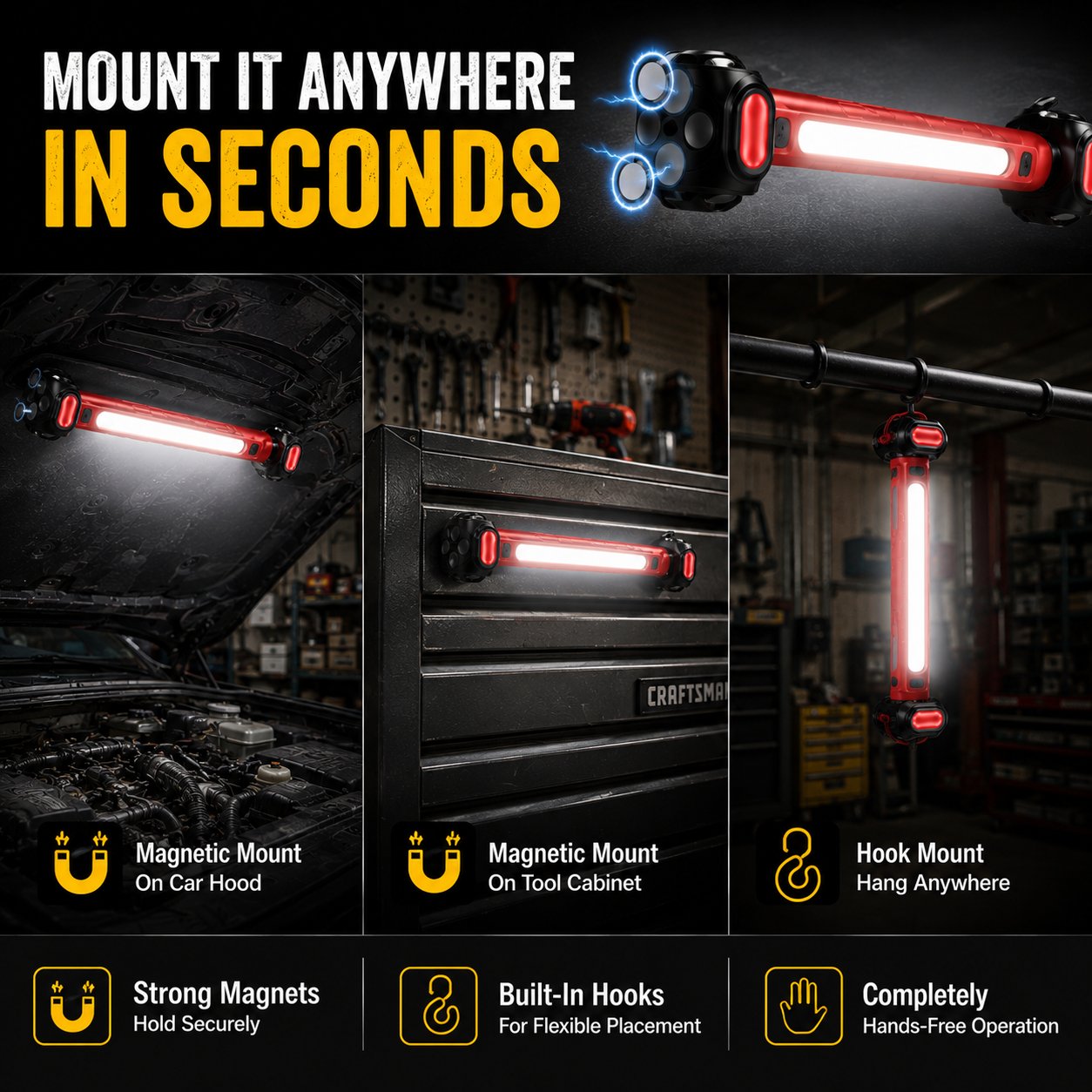 🎁Father's Day Hot Sale 49% OFF🔥Rechargeable Magnetic LED Work Light