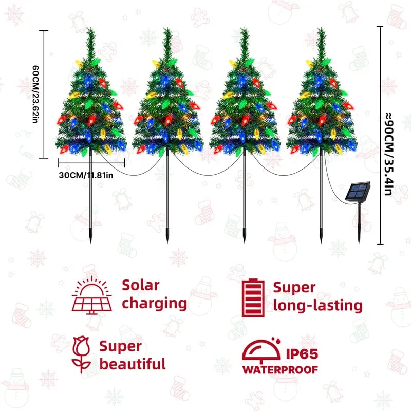🎄4-in-1 Aurora Haven Outdoor LED Light (with 80 strawberry decorations)