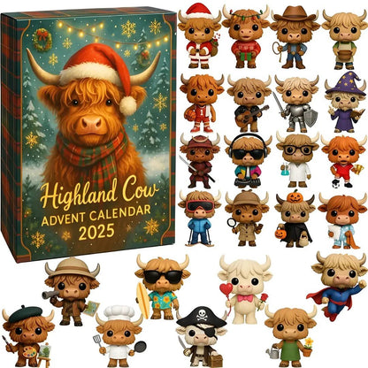🎅Christmas Limited Release! - 3D Handmade Highland Cow Advent Calendar 2025