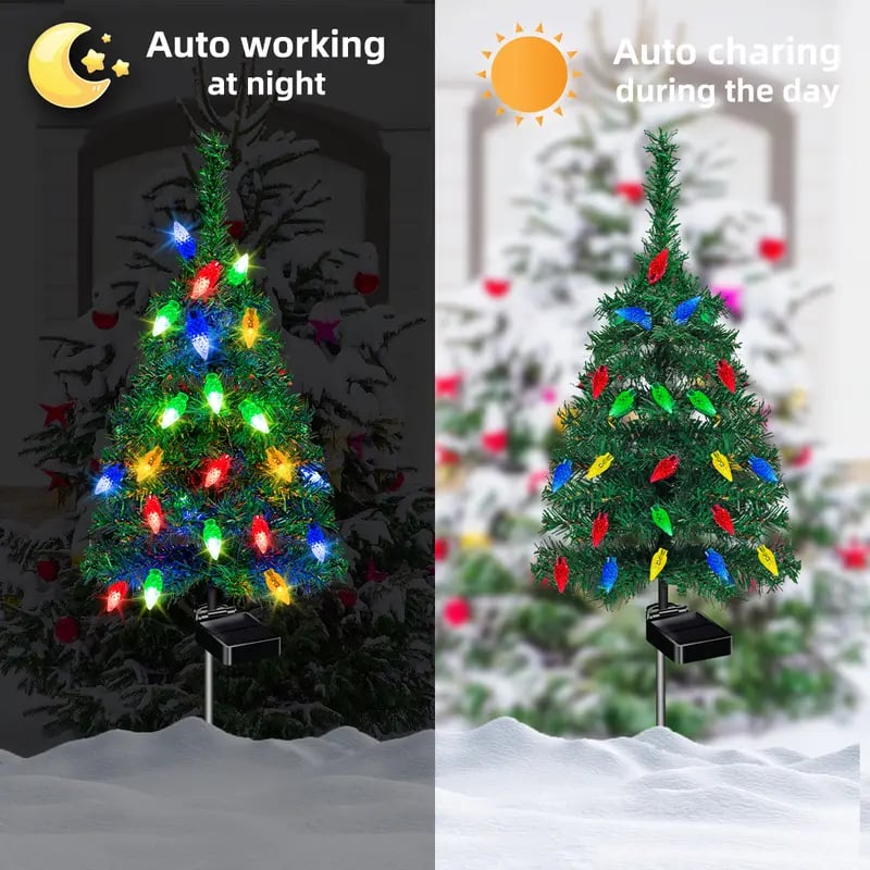 🎄4-in-1 Aurora Haven Outdoor LED Light (with 80 strawberry decorations)