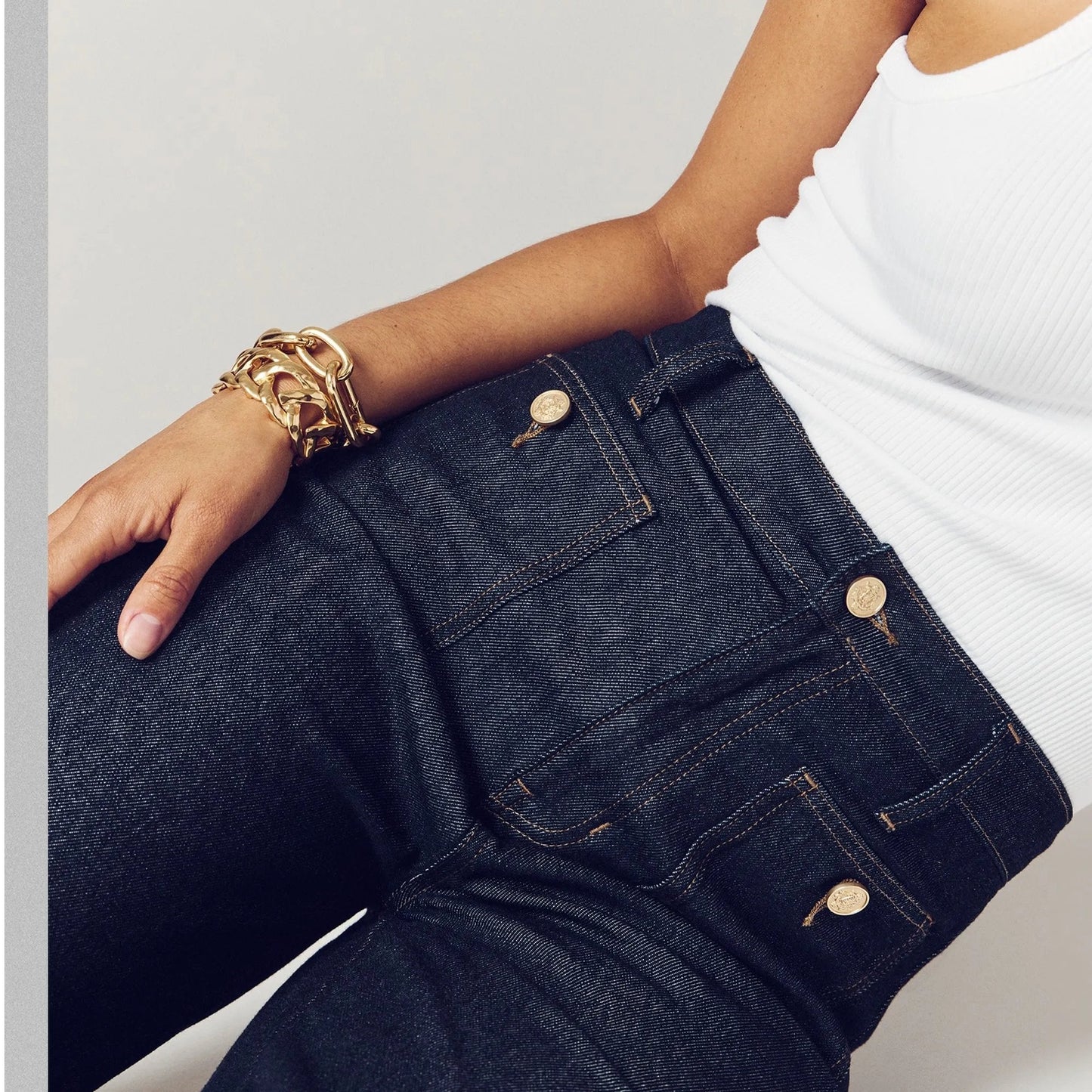 🔥Last Day 49% OFF-Tummy Control Sailor Wide Leg Jeans