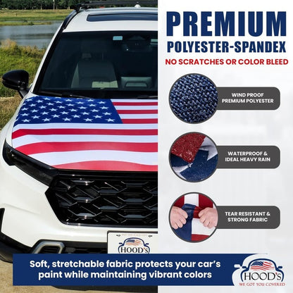 🎉4th Of July Flash Sale 65K+🔥American Car Hood Flag🦅【Buy 2 Free Shipping】
