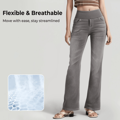 🏆LAST DAY SALE 49% OFF - High Waisted Pockets Washed Casual Bootcut Jeans