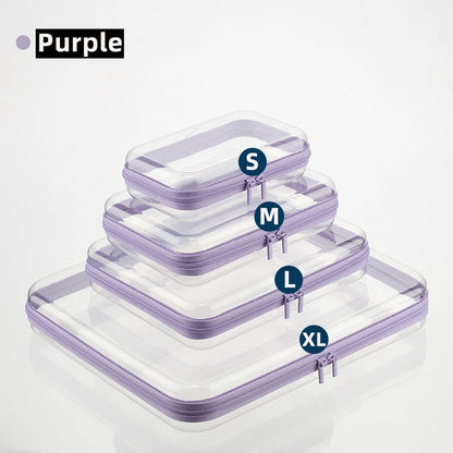 Clear Organizer Storage Box Clear Hard Zipper Case