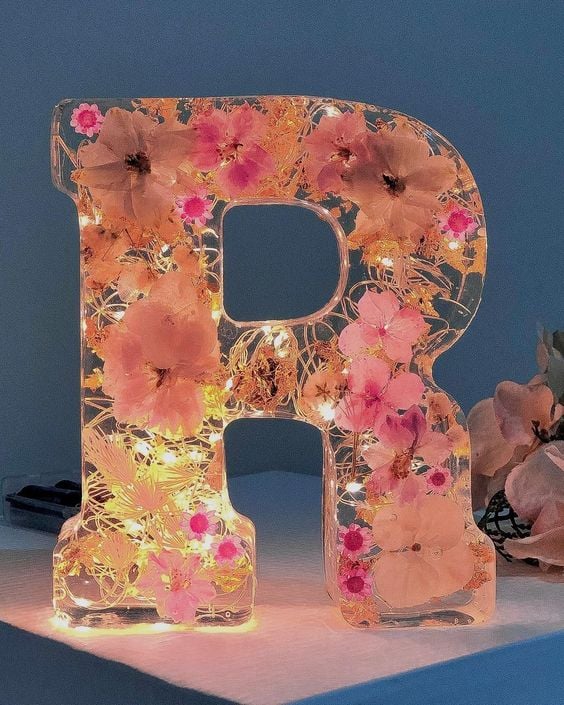 🔥Last Day 49% OFF - 🌸Flowers Resin Night Light
