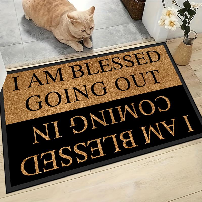 🔥Blessed Home Essential🔥Letter Patter Door Mat - Blessed Coming & Going