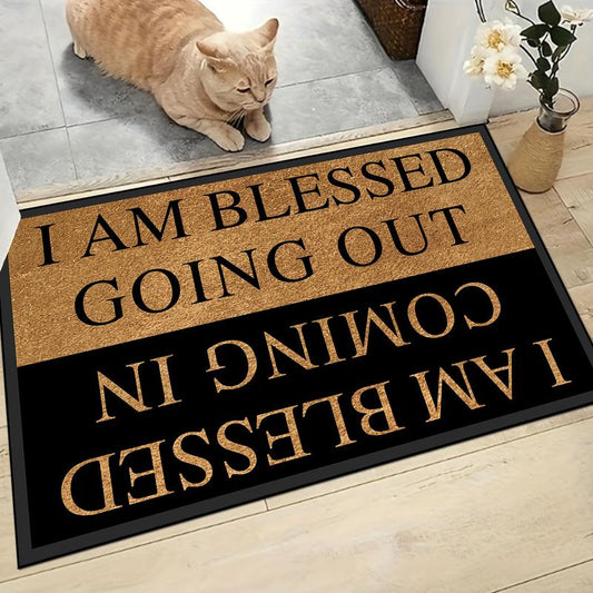 🔥Blessed Home Essential🔥Letter Patter Door Mat - Blessed Coming & Going