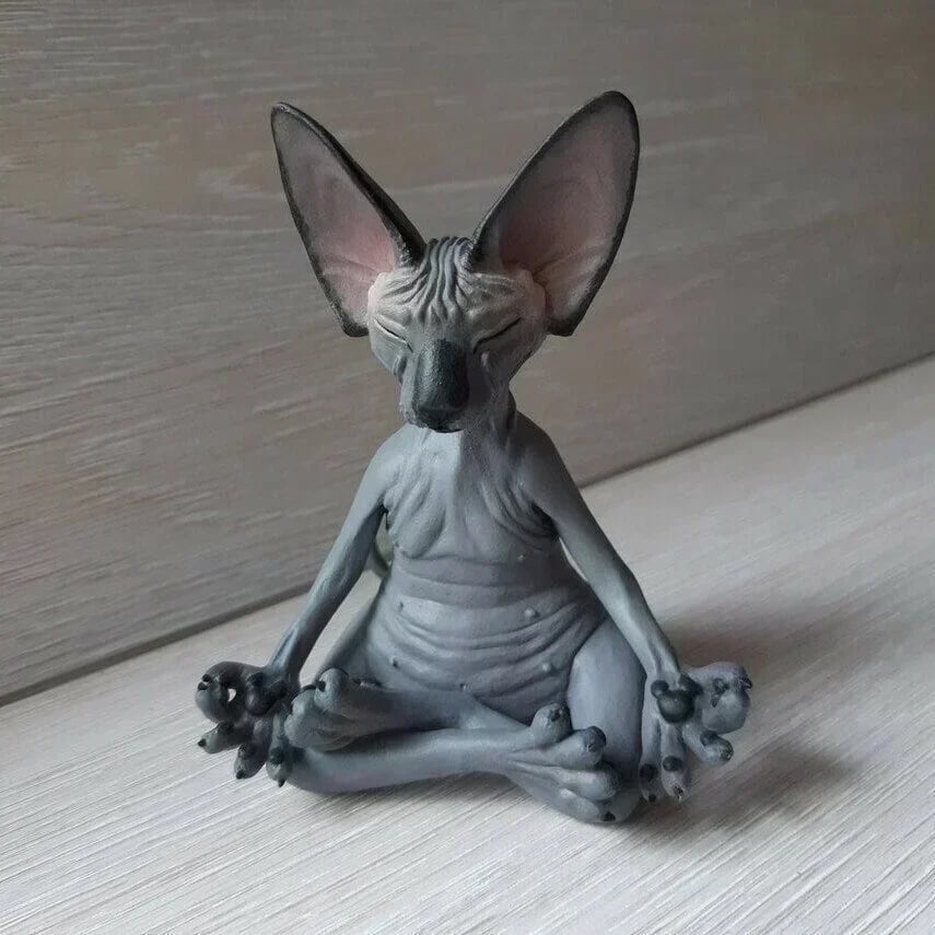 🔥HOT SALE Promotion🔥😻Sphynx Cat Meditate Yoga
