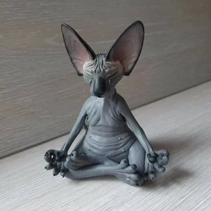 🔥HOT SALE Promotion🔥😻Sphynx Cat Meditate Yoga
