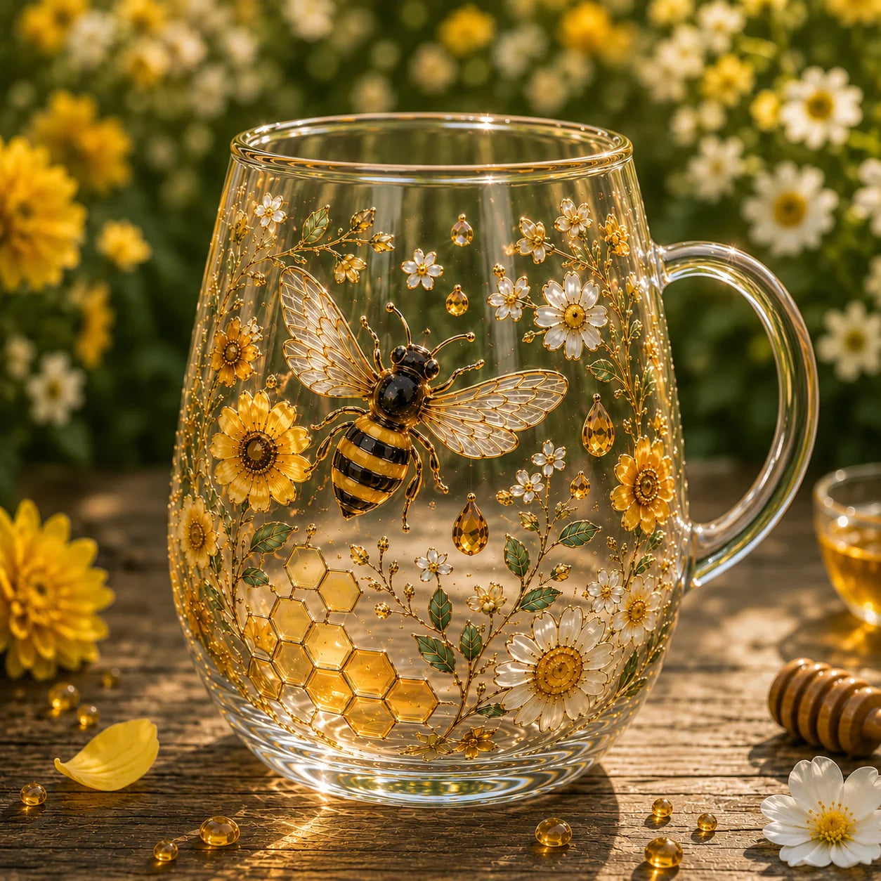 ☀️ Sweetness, Hope & Joy 🐝 2026 Limited Edition Honey Bee Garden Glass Tea Cup