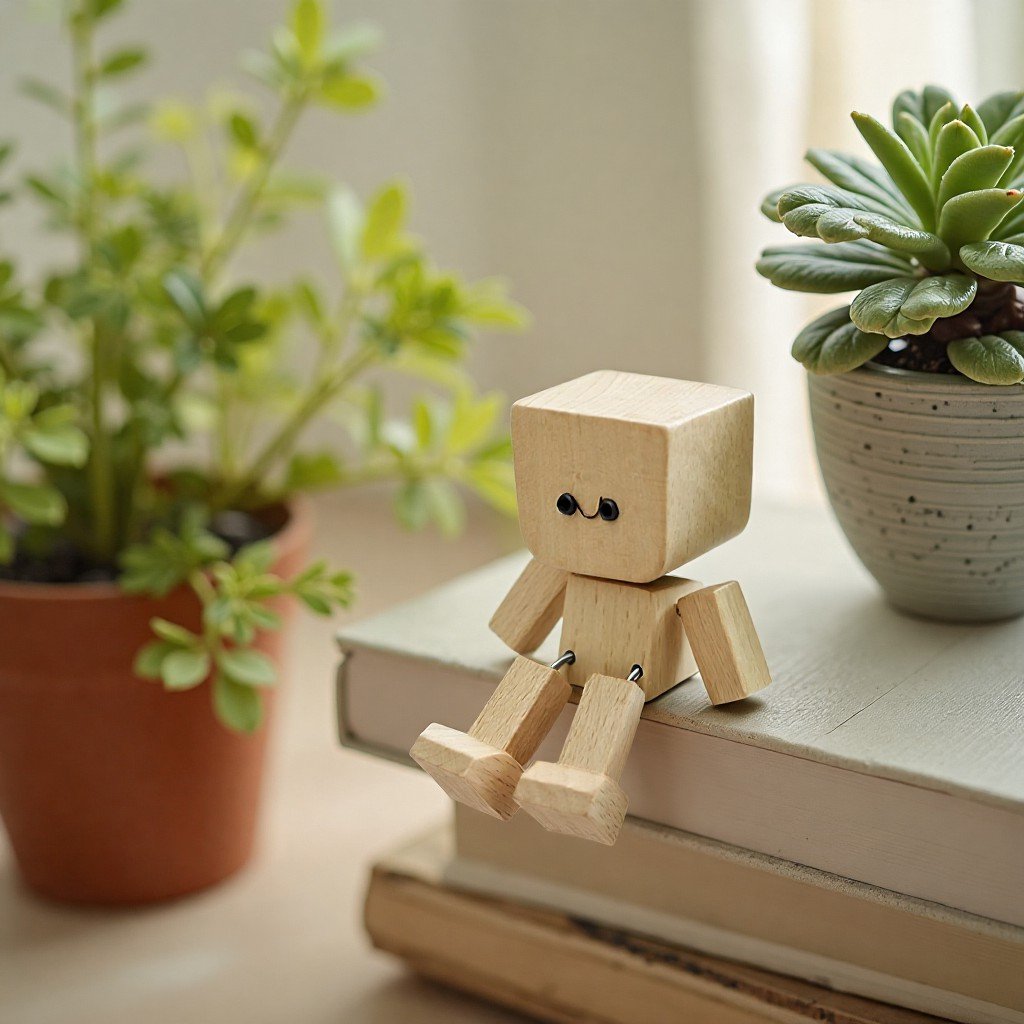 🎁Last Day 50% OFF🔥Handmade Charming Little Wooden Figure That Sways with 12PCS Magnetic Expressions
