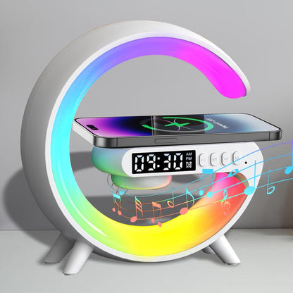 🔥Last Day 49% OFF👍Multifunctional Bluetooth Speaker-Colorful Atmosphere Light Wireless Charging and Clock All-in-one Machine