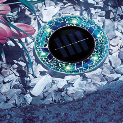 ✨Solar Mosaic Disk Lights - Waterproof LED Pathway Lights with Auto On/off