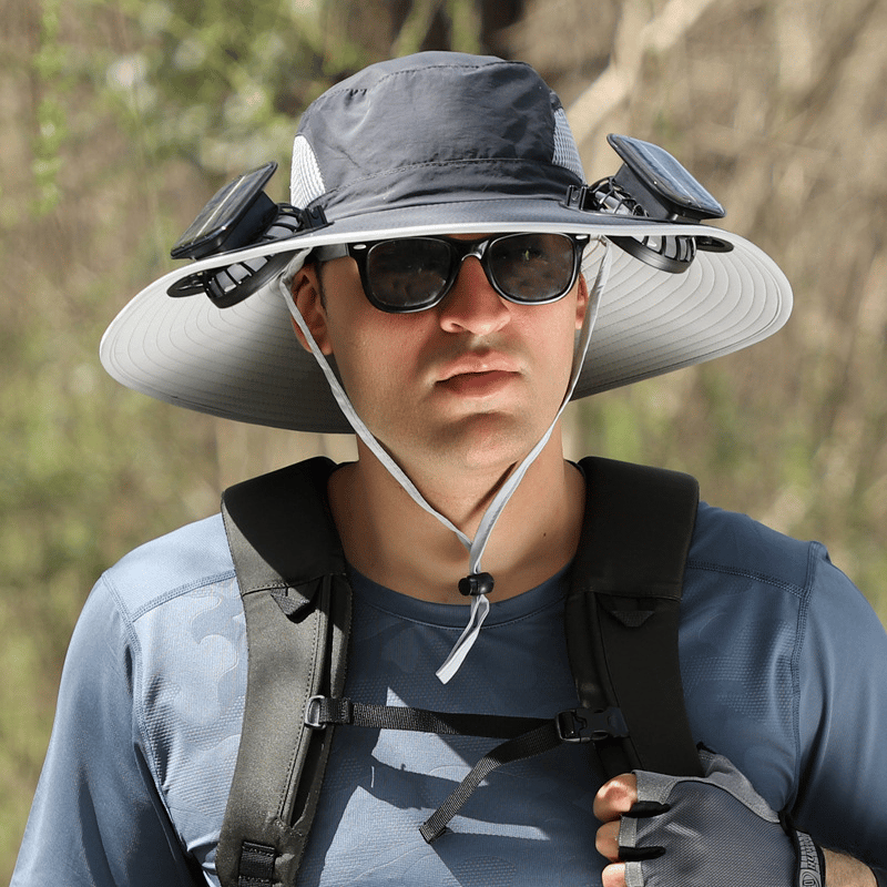 🔥Last Day 50% OFF -Ultralight Solar Fan Sun Hat – Lighter Than a Baseball!⚾(Only 11oz)