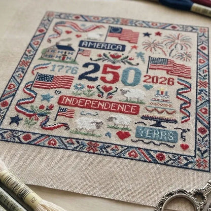 🔥Last Day 49% OFF -  🇺🇸 America 250 Years Independence Day Cross Stitch Diy Kit🧵