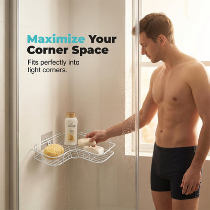 Space-Saving No-Drill Corner Shower Caddy