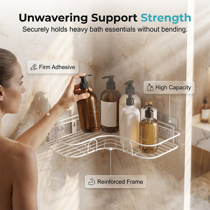 Space-Saving No-Drill Corner Shower Caddy