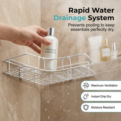 Space-Saving No-Drill Corner Shower Caddy