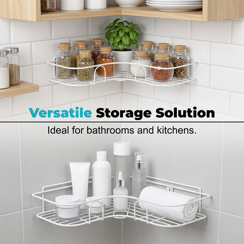 Space-Saving No-Drill Corner Shower Caddy