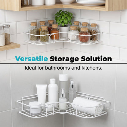 Space-Saving No-Drill Corner Shower Caddy
