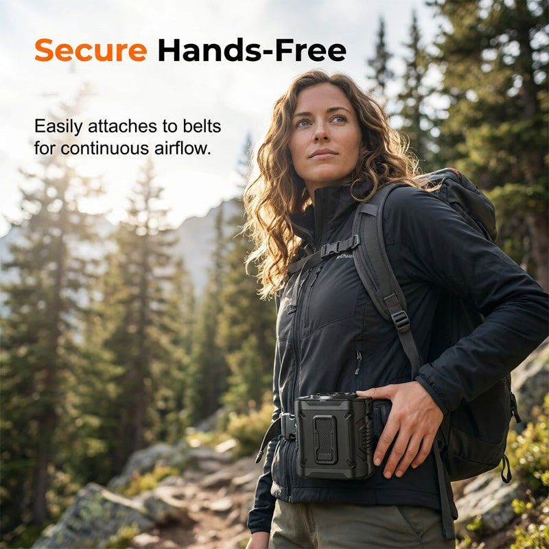 Portable Waist Clip Fan with Neck Strap